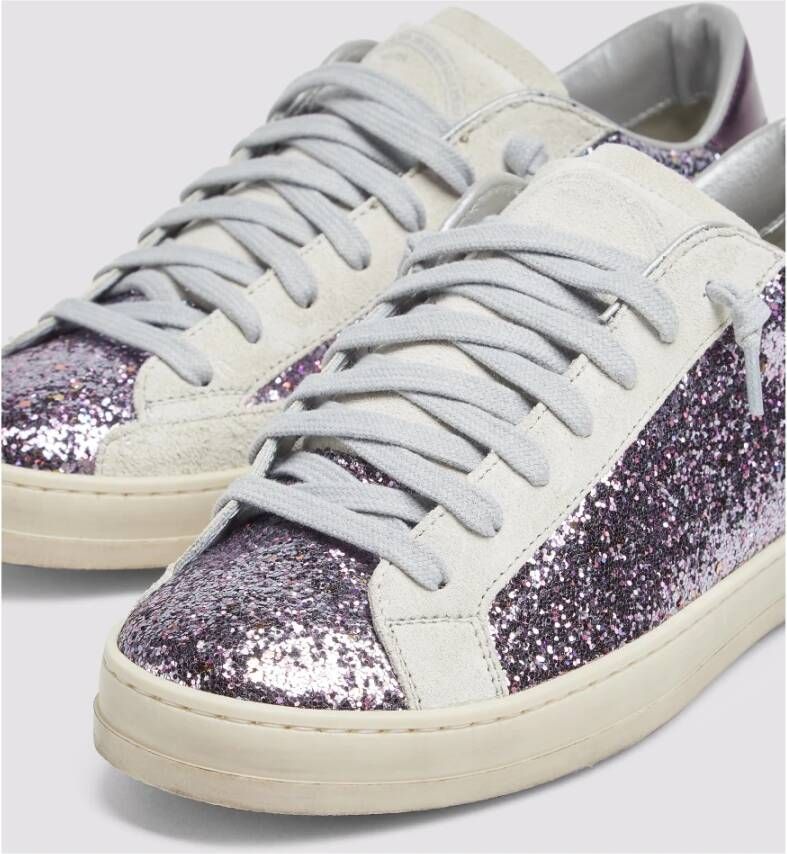 P448 Glitter Paarse Sneakers