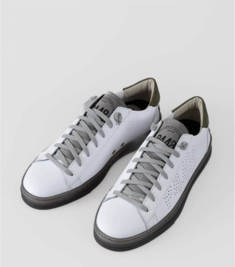 P448 Groene Low Top Sneakers White Heren