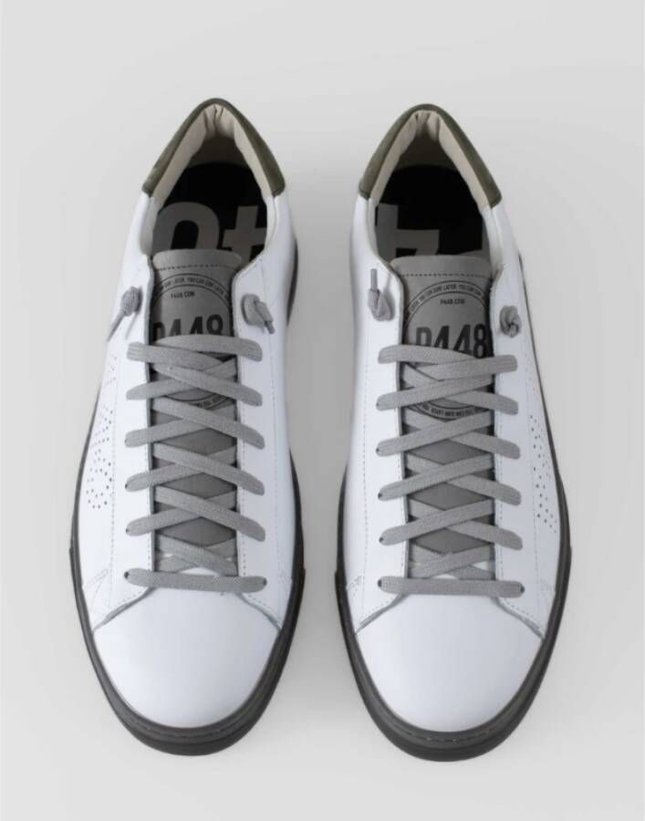 P448 Groene Low Top Sneakers White Heren