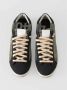 P448 Groene leren sneakers met zwarte details Green Heren - Thumbnail 6