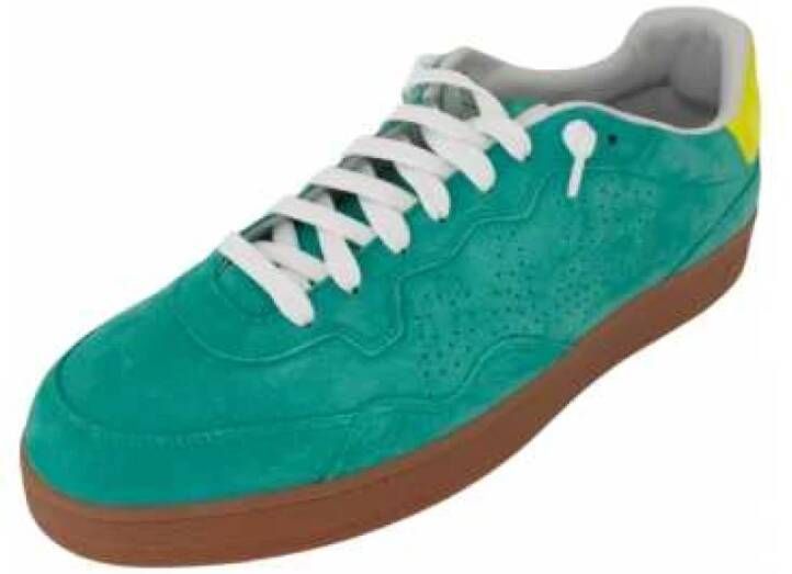 P448 Groene Suède Fluo Gele Sneakers