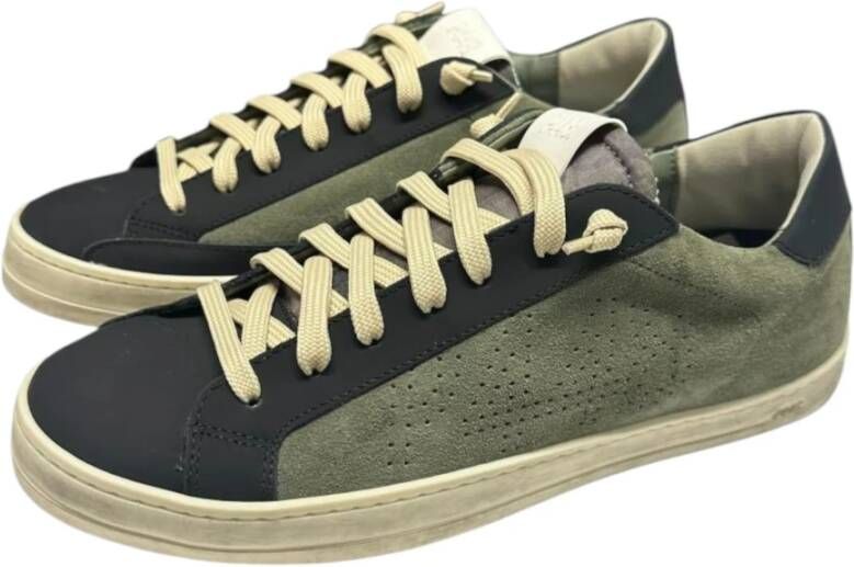 P448 Groene Suède Rubberen Zool Sneakers Green Heren
