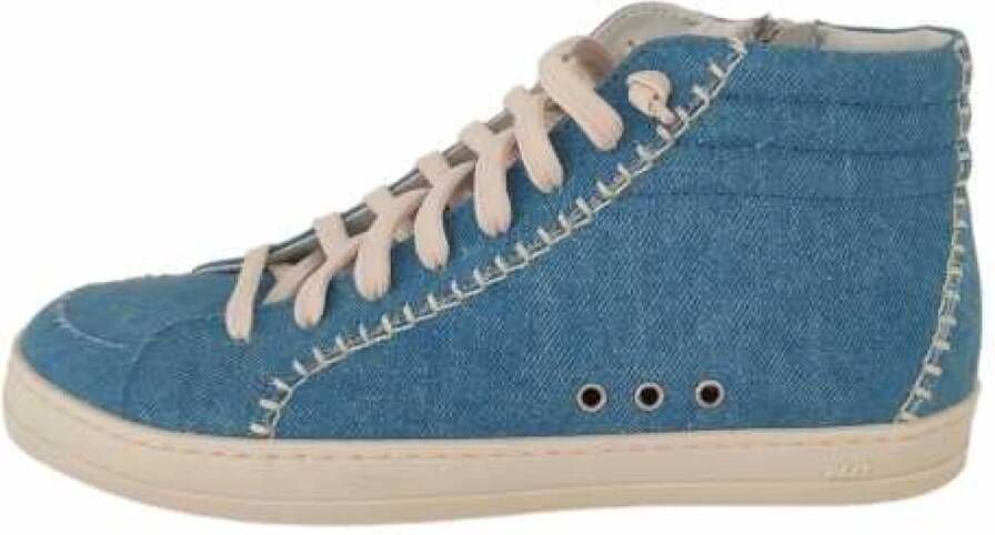 P448 Hoge Denim Skate Sneakers met Zijrits