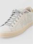 P448 Italiaanse eigentijdse stijl witte leren sneakers - Thumbnail 2