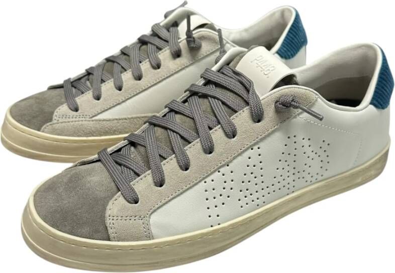 P448 Kleur Blok Leren Sneakers Multicolor Heren