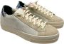 P448 Leren en Suède Sneaker 4cm Rubberen Zool White Dames - Thumbnail 3
