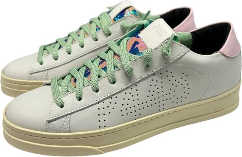 P448 Leren sneaker met rubberen zool White Dames