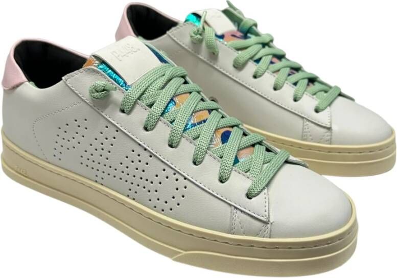 P448 Leren sneaker met rubberen zool White Dames