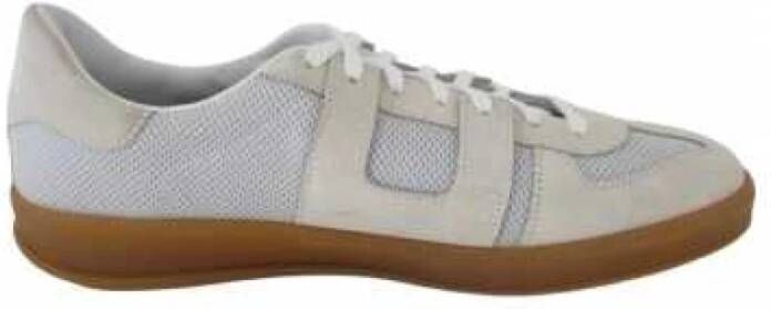 P448 Monza Suède Wit Leren Sneakers