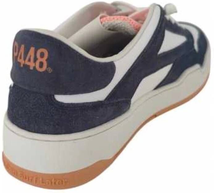 P448 Navy Blauw Suède Mesh Sneakers