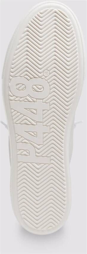 P448 Parel Platform Sneakers Wit Leer
