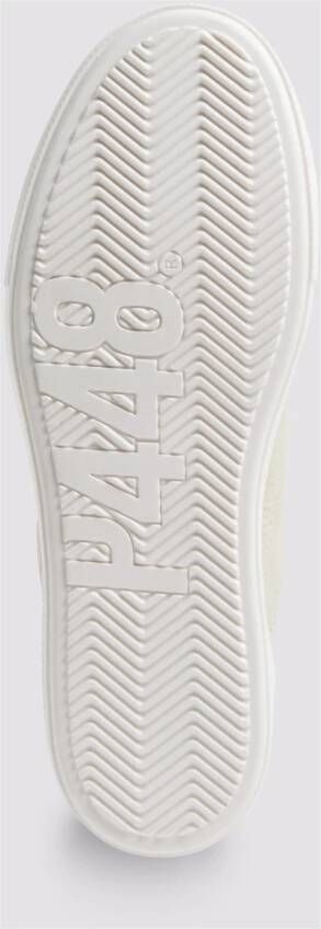 P448 Platform Sneakers van crèmekleurig nubuckleer