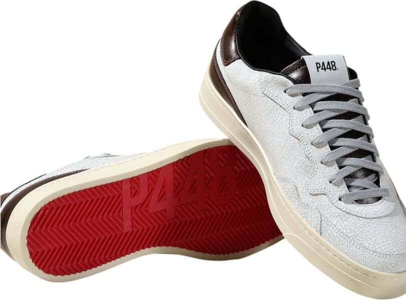 P448 Polyester Sneaker Licht Comfortabel Stijlvol White Heren