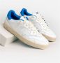 P448 Bali Sneakers Orlando Wit Leer met Blauwe Hiel White Heren - Thumbnail 5