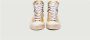 P448 Gouden Metallic Leren Rail Sneakers Yellow Dames - Thumbnail 4
