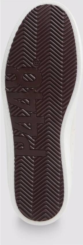 P448 Sneakers van crèmekleurig nubuckleer
