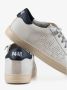 P448 Vintage-geïnspireerde Leren Sneaker met Geperforeerd Logo White Heren - Thumbnail 3