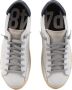 P448 Vintage-geïnspireerde Leren Sneaker met Geperforeerd Logo White Heren - Thumbnail 4