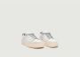 P448 Witte Leren Sneakers met Suede Trim White Heren - Thumbnail 2