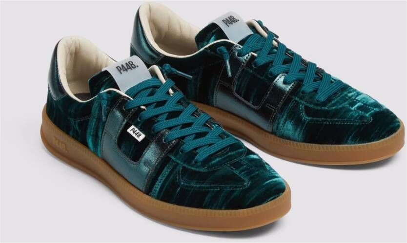 P448 Velvet en Leren Sneakers