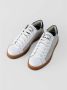 P448 Wit Grijs Leren Sneakers Elegante Stijl Multicolor Heren - Thumbnail 2
