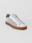 P448 Wit Grijs Leren Sneakers Elegante Stijl Multicolor Heren - Thumbnail 3