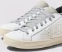 P448 Wit Marineblauw Leren Sneakers - Thumbnail 2