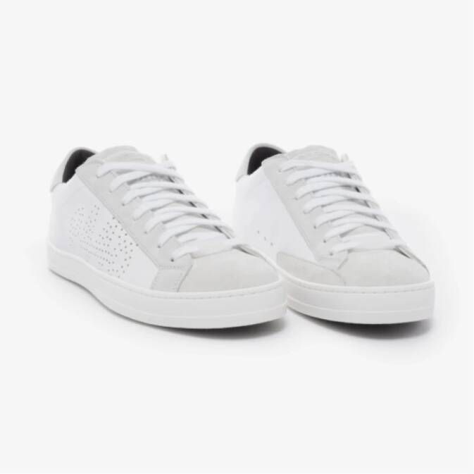 P448 Witte en beige lage sneakers John White Heren