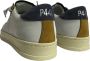 P448 Witte en Blauwe Leren Sneakers White Heren - Thumbnail 2