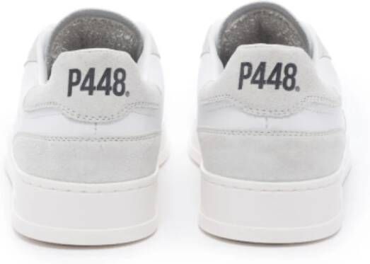 P448 Witte en Greige Lage Sneakers White Heren