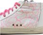 P448 Witte en roze hoge sneakers - Thumbnail 2