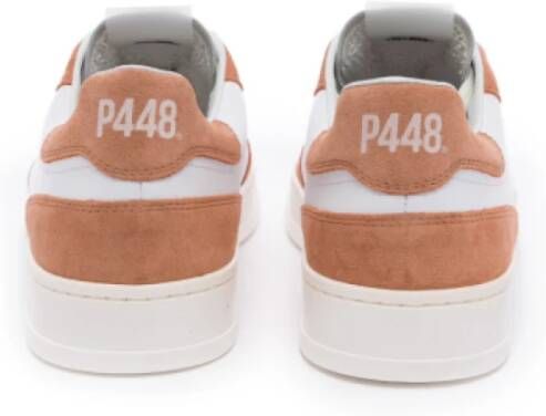 P448 Witte en terracotta lage sneakers Bali Sunset Multicolor Heren