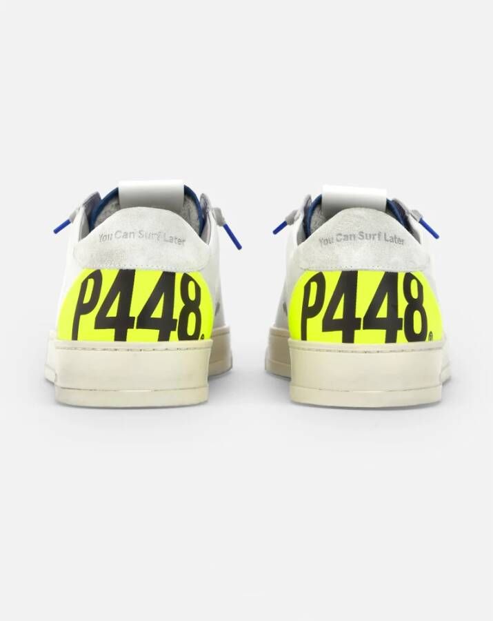 P448 Witte fluorescerende detail sneakers White Heren