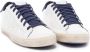 P448 Witte lage sneakers met marineblauwe sponsdetails White Heren - Thumbnail 2
