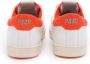P448 Witte lage sneakers met oranje spons White Heren - Thumbnail 3