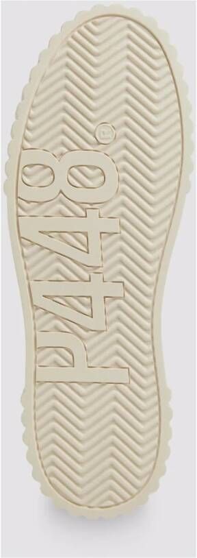P448 Witte Leren Creeper Sneakers