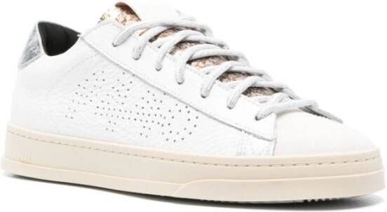 P448 Witte Leren Jack Lage Sneakers White Dames