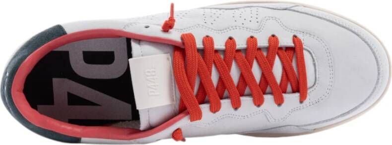 P448 Witte leren sneaker Vert 2 model