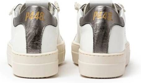 P448 Witte Leren Sneaker White Dames