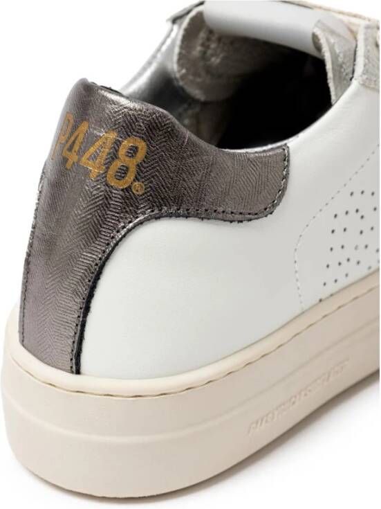 P448 Witte Leren Sneaker White Dames