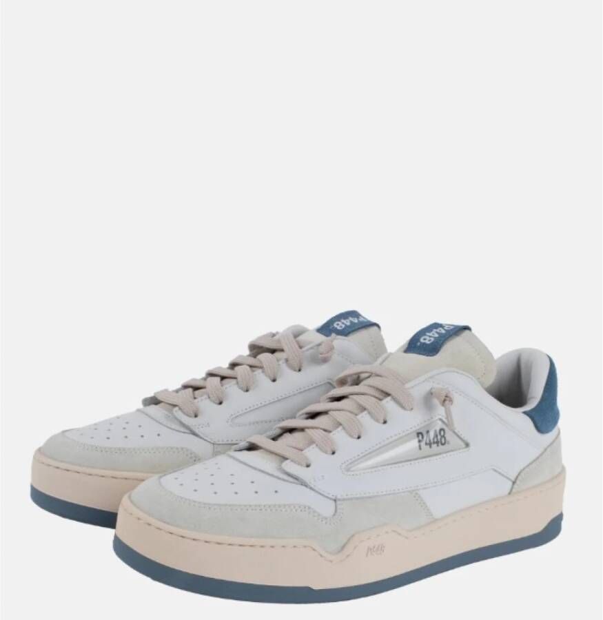 P448 Witte Leren Sneakers