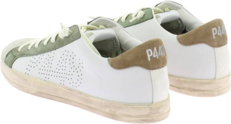 P448 Witte leren sneakers