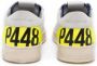 P448 Witte leren sneakers Blauwe tong Gele patch White Heren - Thumbnail 3