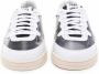 P448 Witte leren sneakers gelamineerd zwart grijs Vert-M042 Multicolor Heren - Thumbnail 4