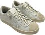 P448 Witte Leren Sneakers Handgemaakte Zool Beige Dames - Thumbnail 3