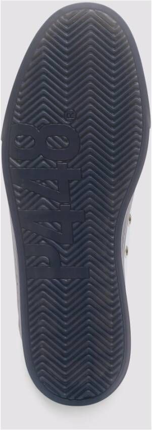 P448 Witte Leren Sneakers met Groene Hiel