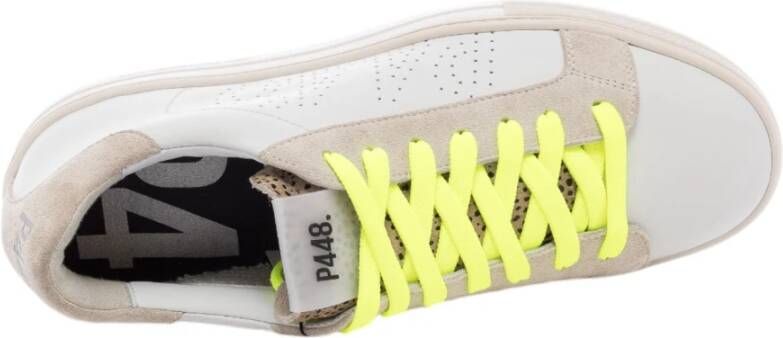 P448 Witte Leren Sneakers Thea Model