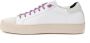 P448 Witte leren Thea sneakers met lurex veters White Dames - Thumbnail 2