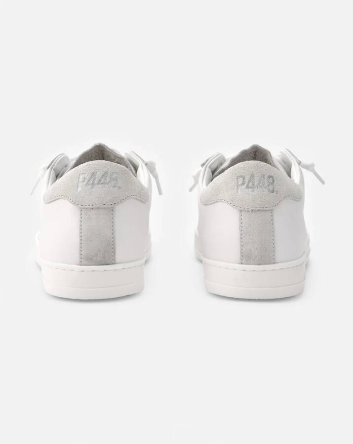 P448 Witte Sneakers met Beige Details