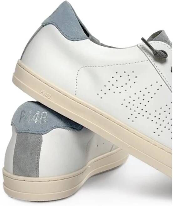 P448 Witte Sneakers met Grijze Details White Heren